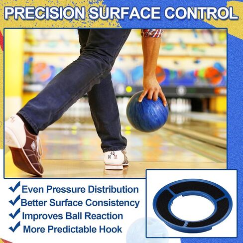 2 Pack Universal Bowling Ball Sanding Pad Holder, Non-Slip Grip Maintenance Tool for Consistent Ball Reaction & Lane Control, Ergonomic Handheld Design Works with All 6 Inch Pad (Blue) in Saudi Arabia