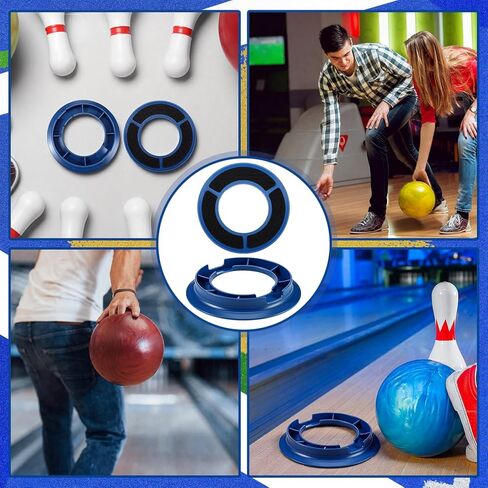 2 Pack Universal Bowling Ball Sanding Pad Holder, Non-Slip Grip Maintenance Tool for Consistent Ball Reaction & Lane Control, Ergonomic Handheld Design Works with All 6 Inch Pad (Blue) in Saudi Arabia