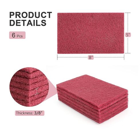 وسادة جرجر مقاس 12.7 سم × 20.32 سم كستنائي مكونة من 6 قطع - الجرجر، والتجفيف، والصنفرة، وخدش التصاق إعداد الطلاء التمهيدي - إعداد السطح لأعمال النجارة في هياكل السيارات والسيارات 7447 in Kuwait