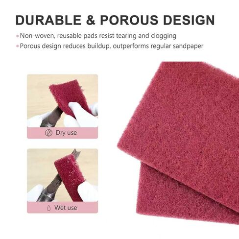 وسادة جرجر مقاس 12.7 سم × 20.32 سم كستنائي مكونة من 6 قطع - الجرجر، والتجفيف، والصنفرة، وخدش التصاق إعداد الطلاء التمهيدي - إعداد السطح لأعمال النجارة في هياكل السيارات والسيارات 7447 in Kuwait