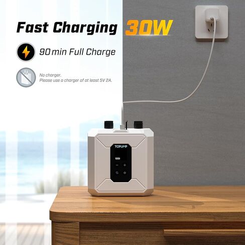 مضخة لوح مجداف كهربائية محمولة، مضخة SUP لاسلكية قابلة لإعادة الشحن بقوة 20 رطل لكل بوصة مربعة مع إيقاف تلقائي، نفخ وتفريغ سريع مزدوج المرحلة، 7 فوهات لزوارق الكاياك والقوارب والخيام in Kuwait