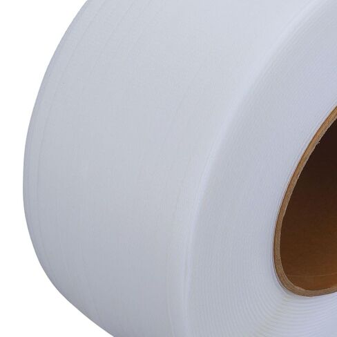 بكرة ربط من مادة البولي بروبيلين (PP) بطول 6000 بوصة × عرض 1/2 بوصة × سمك 0.03 بوصة، وقوة كسر 300 رطل 8 بوصة، وربط ملفوف شديد التحمل من البولي بروبيلين للمنصات والصناديق والتعبئة الصناعية، باللون الأبيض in Kuwait