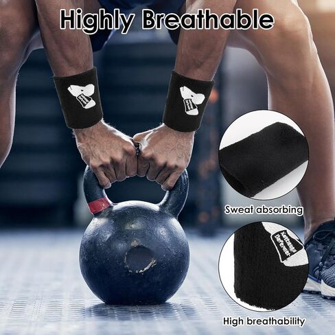واقيات المعصم Kettlebell مع لوحة صلبة مدمجة من البولي بروبيلين للحماية من الصدمات، وعصابات رأس قطنية ماصة للرطوبة للرفع الثقيل وHIIT، إعداد بدون إعداد كبير مناسب للمعصمين الأكثر سمكًا والمستخدمين الذين يزيد وزنهم عن 220 رطلاً in Saudi Arabia