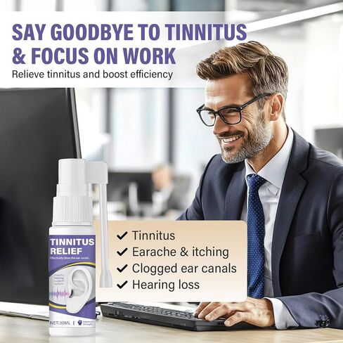 تخفيف طنين الأذن من طنين الأذن، رذاذ طنين الأذن، تقليل ضوضاء الأذن وتحسين السمع، فعال في تقليل طنين الأذن، 1.0 أونصة سائلة in Kuwait