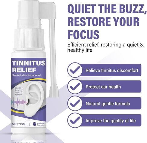 تخفيف طنين الأذن من طنين الأذن، رذاذ طنين الأذن، تقليل ضوضاء الأذن وتحسين السمع، فعال في تقليل طنين الأذن، 1.0 أونصة سائلة in Kuwait