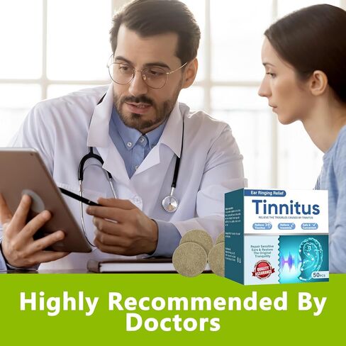 Tinnitus Relief for Ringing Ears, Tinnitus Relief Patches, 50 Pcs Support Ear Noise and Buzzing Relief, Natural Herbal Formula Protect Ear Health, Improve Hearing Comfort, Long-Lasting Effective in Kuwait
