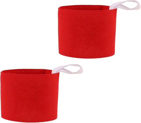 قطعتان من شارات الفرقة الحمراء للكبار مرنة غير قابلة للانزلاق وقابلة للتعديل، شارة لاصقة ملونة نيون، وسادات اليد والذراع لكرة القدم لكرة القدم، وفريق تدريب كرة القدم، واللوازم الرياضية، والسلع الرياضية in Kuwait