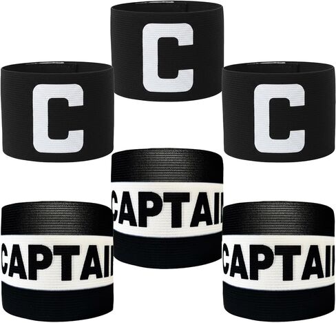 6 Pack Adjustable Soccer Captain Armbands Elastic Arm Bands for Training Unisex Essential Sports Accessories for Team Players in Kuwait