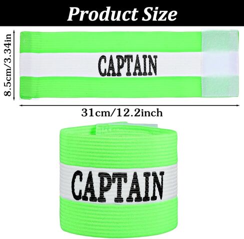 3pcs Captains Bands , Breathable Captain Armband, Elastic Captains Bands Soccer for Basketball Volleyball School Team Competition Coach Players Wrist Arm Band, Green in Saudi Arabia