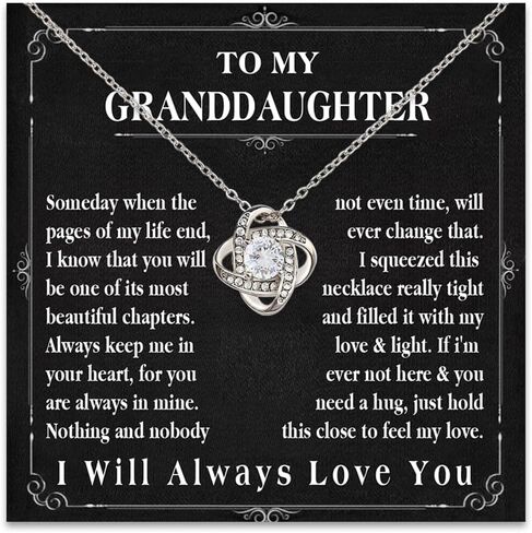 Chiside To My Granddaughter Necklace, Granddaughter Necklace Gift, Gifts For Granddaughter, Granddaughter Gifts From Grandma Grandmother Or Grandpa Grandfather, Happy Birthday Granddaughter in Kuwait
