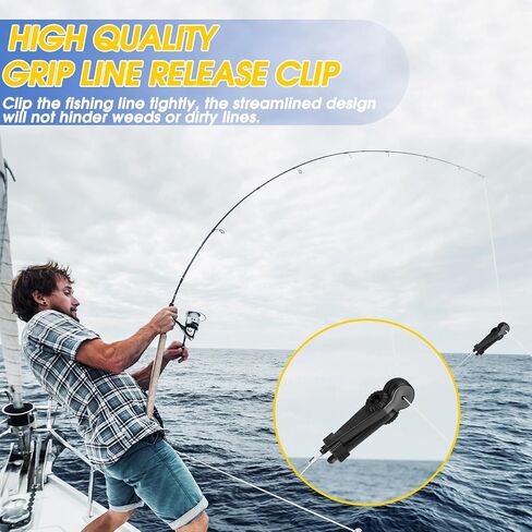 2 PCS صيد الأسماك أسفل خط المشابك مع القائد Snap Clips لفرقة الطائرات الورقية Planer Board Downrigger الصيد في الخارج الصيد في الشاطئ in Kuwait