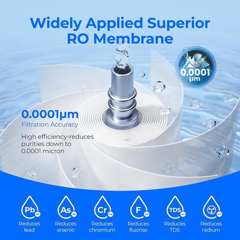 Waterdrop G3-N2RO Filter, Replacement for Waterdrop G3-W 400 GPD Reverse Osmosis System, Reduce PFAS, 2-year Lifetime in Kuwait