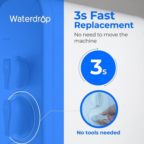 Waterdrop G3-N2RO Filter, Replacement for Waterdrop G3-W 400 GPD Reverse Osmosis System, Reduce PFAS, 2-year Lifetime in Kuwait