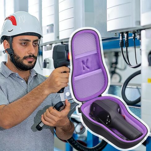 حافظة صلبة من khanka لكاميرا التصوير الحراري TOPDON TC004 Mini/HSFTOOLS HF96 / HF96V، حقيبة تخزين واقية محمولة متوافقة مع HSFTOOLS HF96/ HF96V والملحقات (الجراب فقط) - أسود in Saudi Arabia