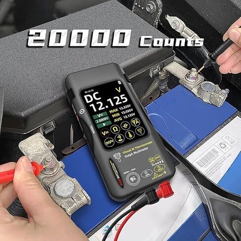 BSIDE Thermal Imaging Camera Multimeter 320×320 Resolution with 20000 Words Tester 3.98'' TFT Touchscreen 25Hz Infrared Thermal Camera (-20-550℃) 15 Thermal Palettes True RMS Auto-Ranging Multimeter in Kuwait