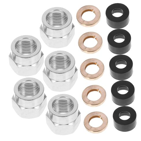 5pcs Flare Nut Tube Fitting Gas Connector Kit Retaining Ring Corrosion-Resistant Leak Design for Reliable Gas Supply in Kuwait
