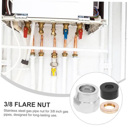 5pcs Flare Nut Tube Fitting Gas Connector Kit Retaining Ring Corrosion-Resistant Leak Design for Reliable Gas Supply in Kuwait
