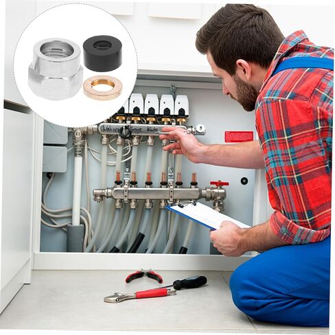 5pcs Flare Nut Tube Fitting Gas Connector Kit Retaining Ring Corrosion-Resistant Leak Design for Reliable Gas Supply in Kuwait