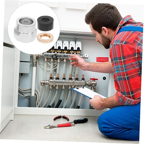 5 قطعة تركيب أنبوب الغاز مضيئة الجوز اقتران غسالة والربيع اتصال موثوق لإمدادات الغاز لا تسرب للاستخدام المنزلي in Kuwait