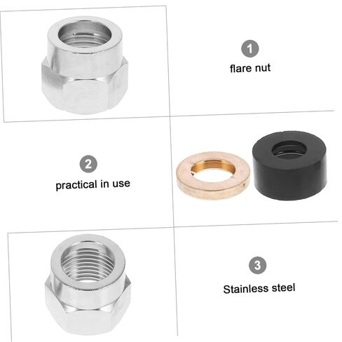 5 قطعة تركيب أنبوب الغاز مضيئة الجوز اقتران غسالة والربيع اتصال موثوق لإمدادات الغاز لا تسرب للاستخدام المنزلي in Kuwait
