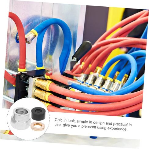 5 قطعة تركيب أنبوب الغاز مضيئة الجوز اقتران غسالة والربيع اتصال موثوق لإمدادات الغاز لا تسرب للاستخدام المنزلي in Kuwait