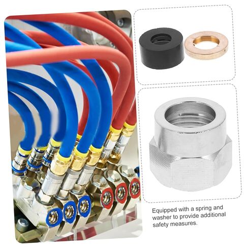 5 قطعة تركيب أنبوب الغاز مضيئة الجوز اقتران غسالة والربيع اتصال موثوق لإمدادات الغاز لا تسرب للاستخدام المنزلي in Kuwait