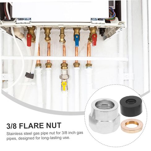 5 قطعة تركيب أنبوب الغاز مضيئة الجوز اقتران غسالة والربيع اتصال موثوق لإمدادات الغاز لا تسرب للاستخدام المنزلي in Kuwait