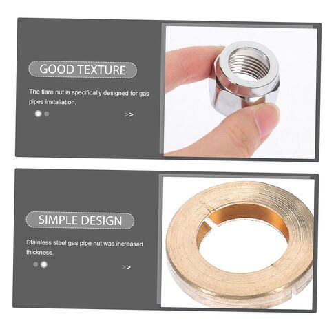 10 عبوات من موصلات الغاز المتوهجة المصنوعة من الفولاذ المقاوم للصدأ وصواميل مضيئة وبنية سميكة سهلة التركيب وتركيب الأنبوب in Kuwait