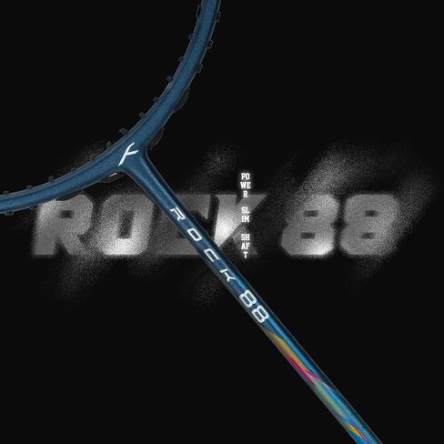 HUNDRED Rock 88 Carbon Fibre Strung Badminton Racket with Full Racket Cover | for Intermediate Players | 82 Grams | Maximum String Tension - 32lbs in Saudi Arabia