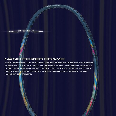 HUNDRED Rock 88 Carbon Fibre Strung Badminton Racket with Full Racket Cover | for Intermediate Players | 82 Grams | Maximum String Tension - 32lbs in Saudi Arabia