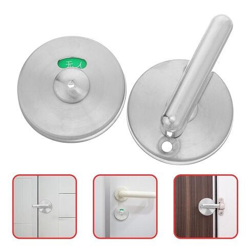 Public Restroom Toilet Door Lock with Privacy Indicator, 304 Stainless Steel Stall Partition Lock, Vacant Occupied Sign Latch for Bathroom Privacy and Security in Kuwait
