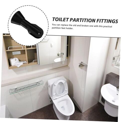 BESTYASH 2pcs Adjustable Plastic Support Feet for Toilet Room Partition Hardware Restroom Partition Fittings Bracket Public Bathroom Stall Support Accessory in Saudi Arabia