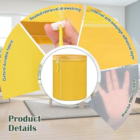 3Pcs 5 Gallon Filter Bags, Windspeed Oxford Cloth All-Mesh Filter Bags for 5 Gallon Bucket with Filter Screen and Storage Pouch(25/90/190 Micron) in Kuwait