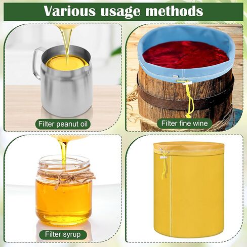 3Pcs 5 Gallon Filter Bags, Windspeed Oxford Cloth All-Mesh Filter Bags for 5 Gallon Bucket with Filter Screen and Storage Pouch(25/90/190 Micron) in Kuwait