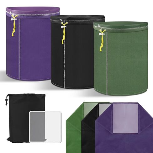 3 Pack 5 Gallon Filter Bags, Windspeed Oxford Cloth All-Mesh Filter Bags for 5 Gallon Bucket with Filter Screen and Storage Pouch(25/90/190-Micron) in Kuwait