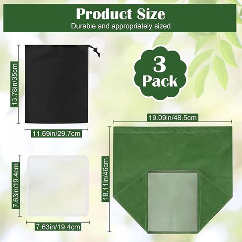 3 Pack 5 Gallon Filter Bags, Windspeed Oxford Cloth All-Mesh Filter Bags for 5 Gallon Bucket with Filter Screen and Storage Pouch(25/90/190-Micron) in Kuwait