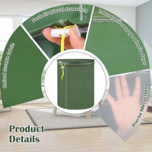 3 Pack 5 Gallon Filter Bags, Windspeed Oxford Cloth All-Mesh Filter Bags for 5 Gallon Bucket with Filter Screen and Storage Pouch(25/90/190-Micron) in Kuwait