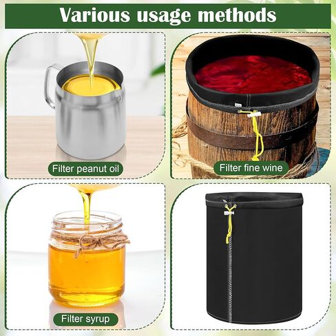 3 Pack 5 Gallon Filter Bags, Windspeed Oxford Cloth All-Mesh Filter Bags for 5 Gallon Bucket with Filter Screen and Storage Pouch(25/90/190-Micron) in Kuwait