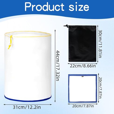 8 Pcs 5 Gallon Mesh Filter Bags,Reusable Nylon All Mesh Storage Bags 25 to 220 Micron, Reusable Straining Bag with Filter Screen and Storage Bag for Hydroponic Gardening in Kuwait