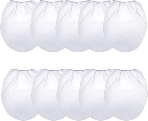 10 عبوات من أكياس مصفاة الطلاء سعة 5 جالون بيضاء عادية رفيعة للاستعمال مرة واحدة حقيبة مصفاة قابلة للفتح مرنة مع فتحة علوية مرنة للرسم المائي والبستنة (أبيض) in Kuwait