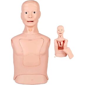 Endotracheal Intubation Gastric Tube Model Half Body Mannequin for Nursing Practice Simulator Manikin Gastric Tube Nasogastric Feeding Training Model Gastric Lavage Tracheostomy Model in Kuwait