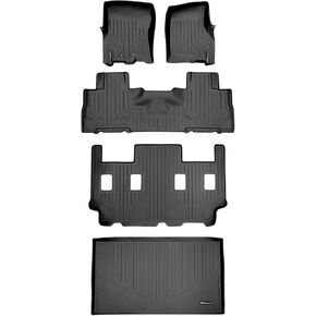 SMARTLINER Floor Mats 3 Row Liner Set Compatible with 2011-2017 Ford Expedition in Kuwait