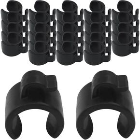 20pcs Microphone Stand Cable Clips, Cable Clamp Boom Pole Wire Clips Cord Clips, Securing Clip Mic Clip for Musicians/Audio Professionals(25mm) in Kuwait