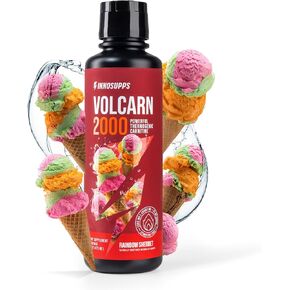 InnoSupps Volcarn 2000 - L-CARNITINE معزز ATP السائل المتقدم للطاقة قبل التمرين مع GBEEC يعزز الطاقة ويعزز التركيز والإدراك ويدعم استقلاب الدهون، 32 حصة - نكهة ستاربلاست الوردية in Kuwait