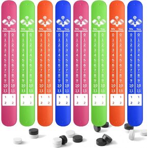 Pickleball Score Keeper Wristband, Portable Pickleball Scoreboard Counter, Scorekeeping Tracker Wristband for All Sports Games, 4/8 Pack Score Keeper Wristband for Any Yard Games in Saudi Arabia