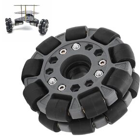 Omni Wheel Replacement, 100mm Double Plastic Omni Directional Wheel Loading 20KG Accessories for Platform Robotic Kit 14049 in Kuwait