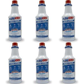 Flow-Easy Professional Virgin Sulfuric Acid Drain Opener – 6 Pack (32oz Bottles) – Fast-Acting Liquid Clog Remover for Grease, Hair, & Soap Scum – Septic Safe & Industrial Strength in Saudi Arabia