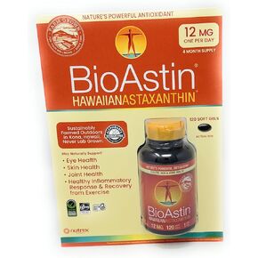BioAstin Hawaiian Astaxanthin 12 mg, 120 Soft Gels in Saudi Arabia