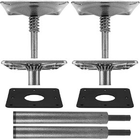2PCS Boat Seat Pedestal Mount Kit – 3/4" Pin Post & 7x7 Base Plate – Adjustable Height for Pontoon, Fishing, and Bass Boats – Heavy-Duty Marine-Grade Pedestals and Bases in Kuwait
