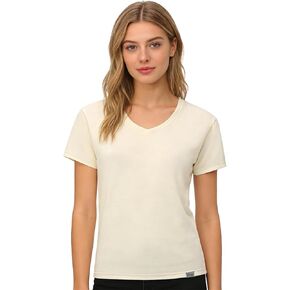 قميص نسائي 100% من صوف ميرينو بأكمام قصيرة، تي شيرت مسامي للجري، طبقة أساسية من صوف ميرينو مع ألياف طبيعية in Kuwait